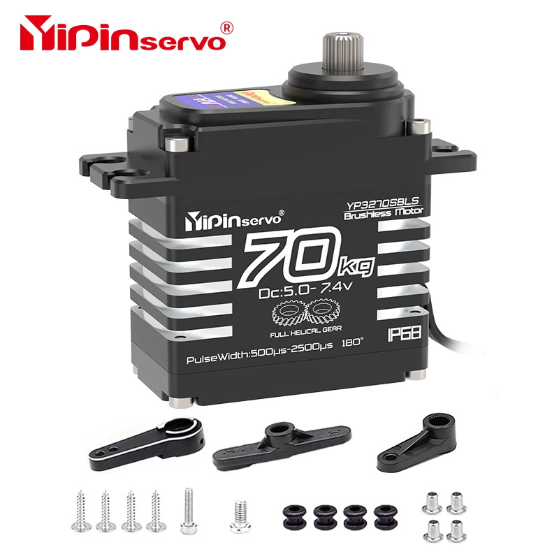YIPIN стильный спиральный водонепроницаемый цифровой сервопривод IP68 X70S бесщеточный двигатель с высоким крутящим моментом RC модель автомобильной промышленности