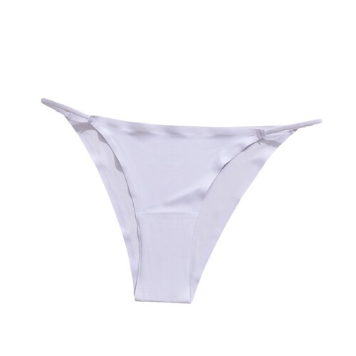 European and American women's underwear, ice silk, invisible, women's breathable, thin strap, plus-size women, pure cotton crotch