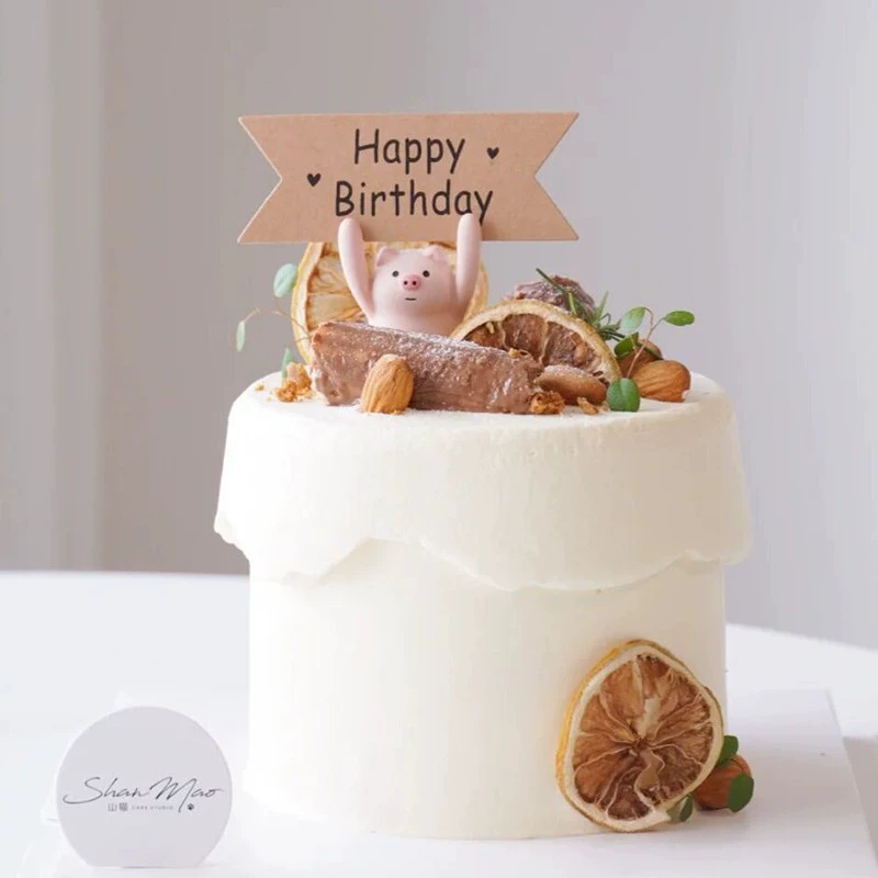 Серия Ins Sen декорация для торта вставка Kraft бумага благословения открытка вставка Happy Birthday карта флаг десертный стол украшение