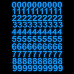 跨境亞馬遜熒光數字夜光貼紙發光裝飾臥室兒童房 100個數字牆貼紙