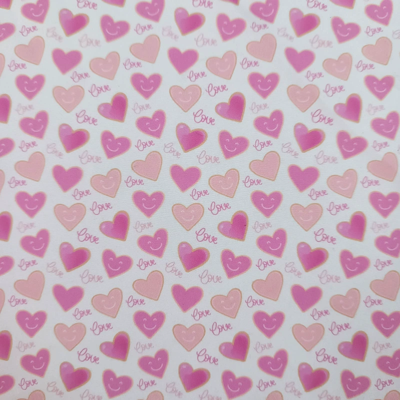 Amazon Valentine's Day Handmade cloth head cloth group DIY patchwork love plaid letter digital printing fabric
