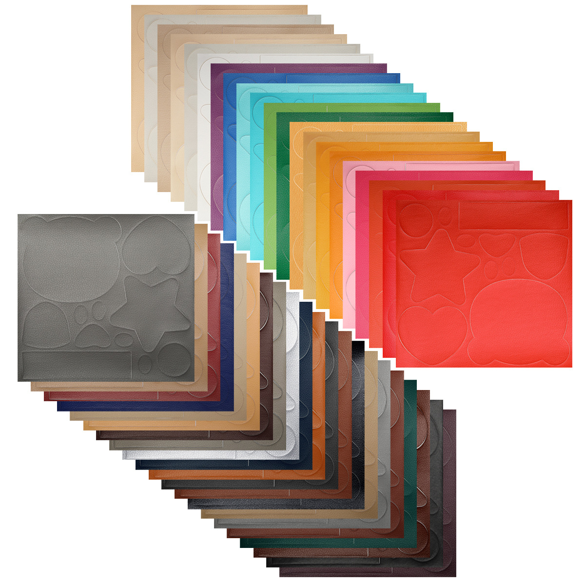 现货513强力自粘胶补丁贴皮革贴爱心五角星免剪补洞皮沙发装饰贴