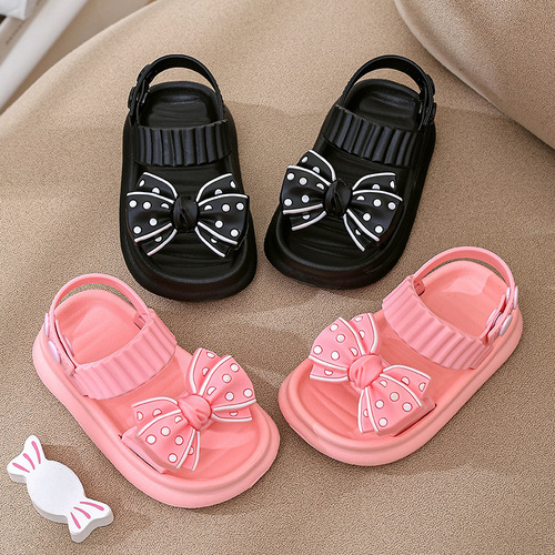 New Summer Little Princess Children's Shoes Slippers for Big and Small Girls, Soft Bottom Anti-Slip Slippers