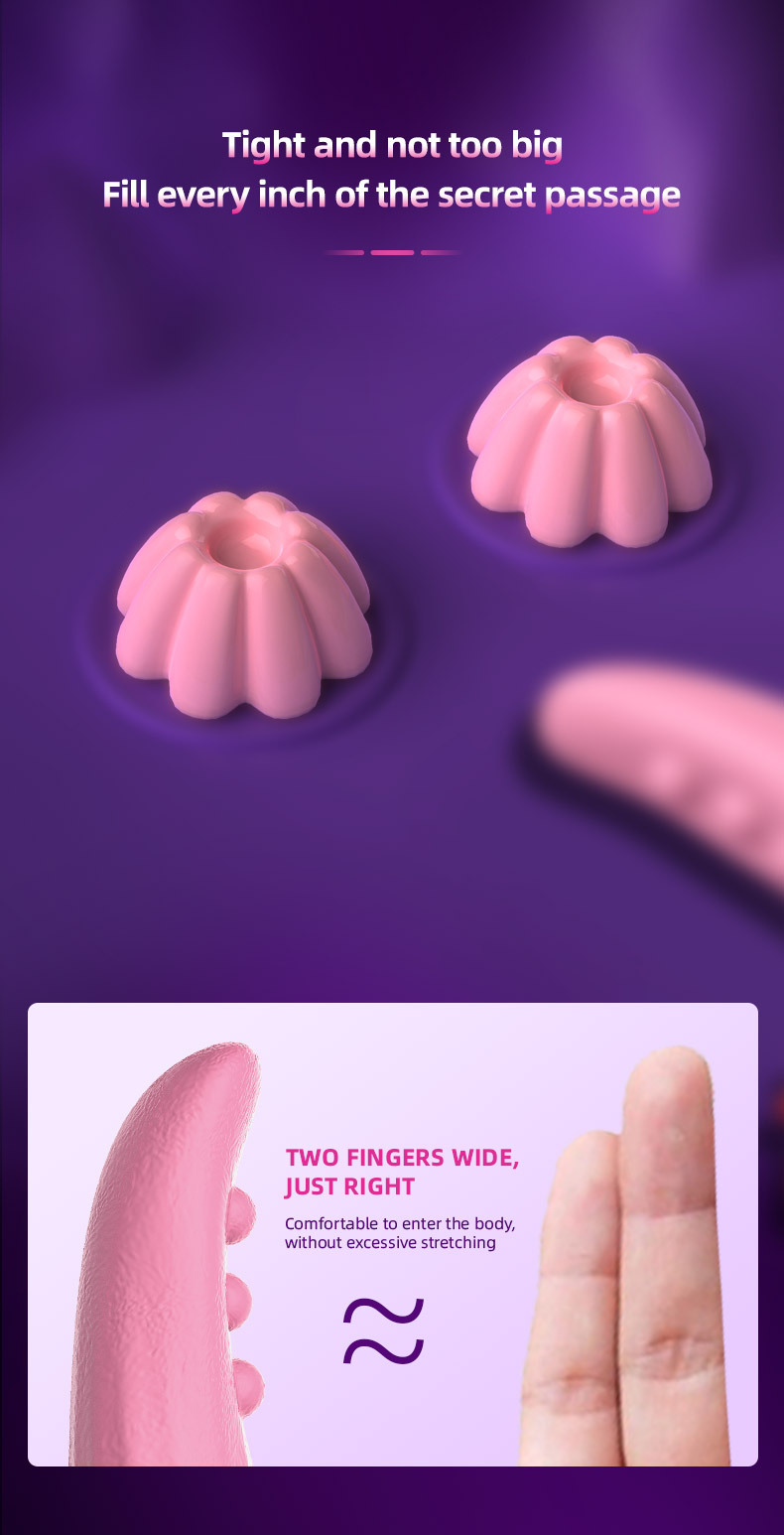 Medusa Tongue Licking & Sucking Vibrator, Dual-Tongue Clitoral and G-Spot Stimulator, Pink — detail image 7