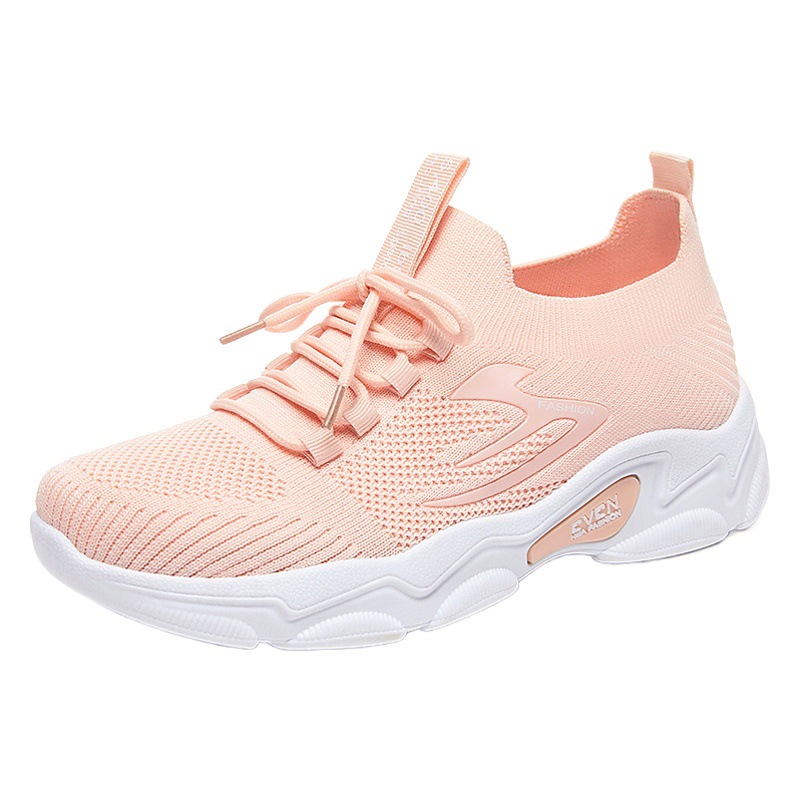 Zapatos de mujer, modelo primavera 2026, zapatos de mujer para comercio exterior, nuevos zapatos casuales, zapatos deportivos de moda, zapatos deportivos transpirables de tejido Fly-Knit para mujer