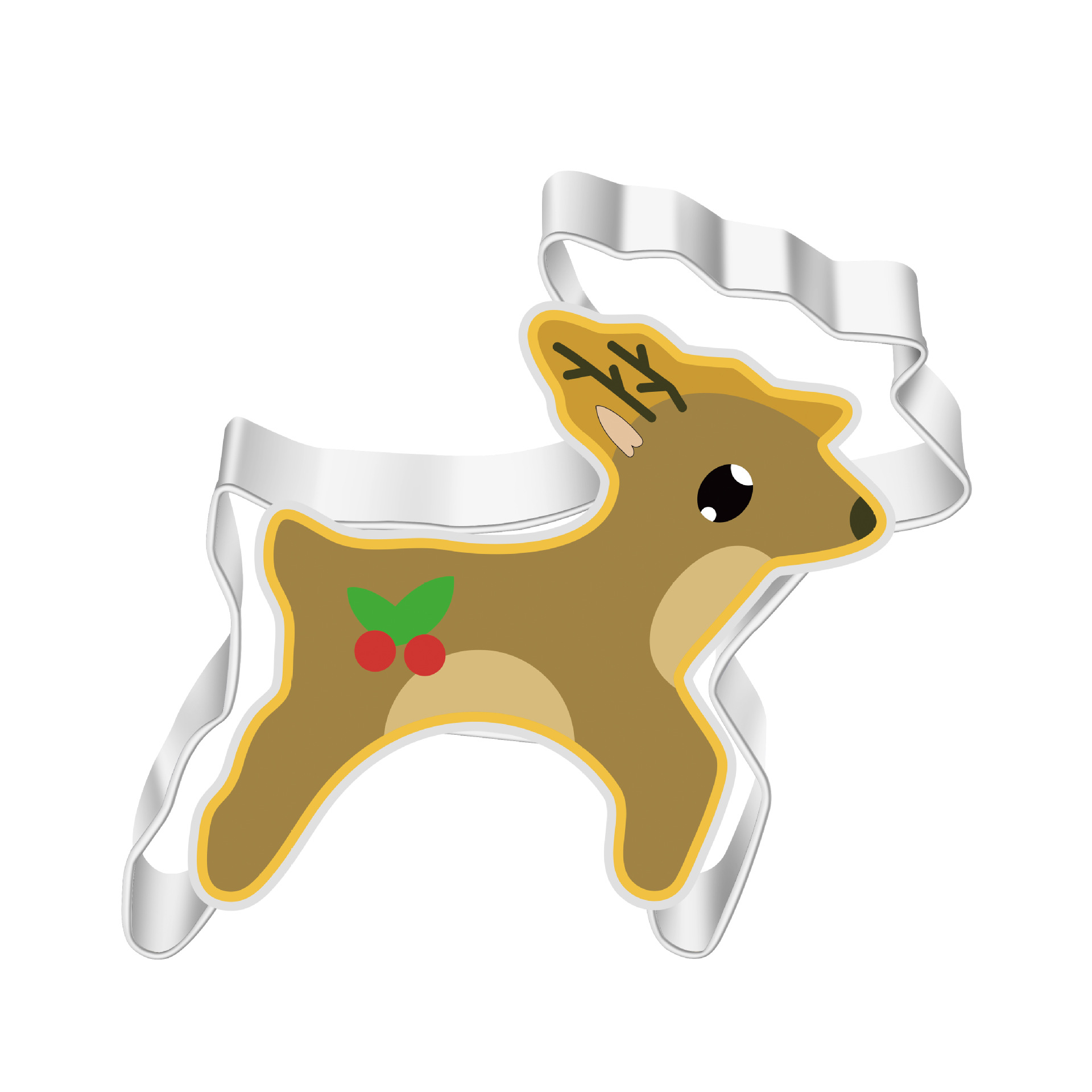 Acero inoxidable molde de galletas de Navidad árbol de Navidad Santa Claus copo de nieve alce Amazon Fuente de la fábrica de comercio exterior