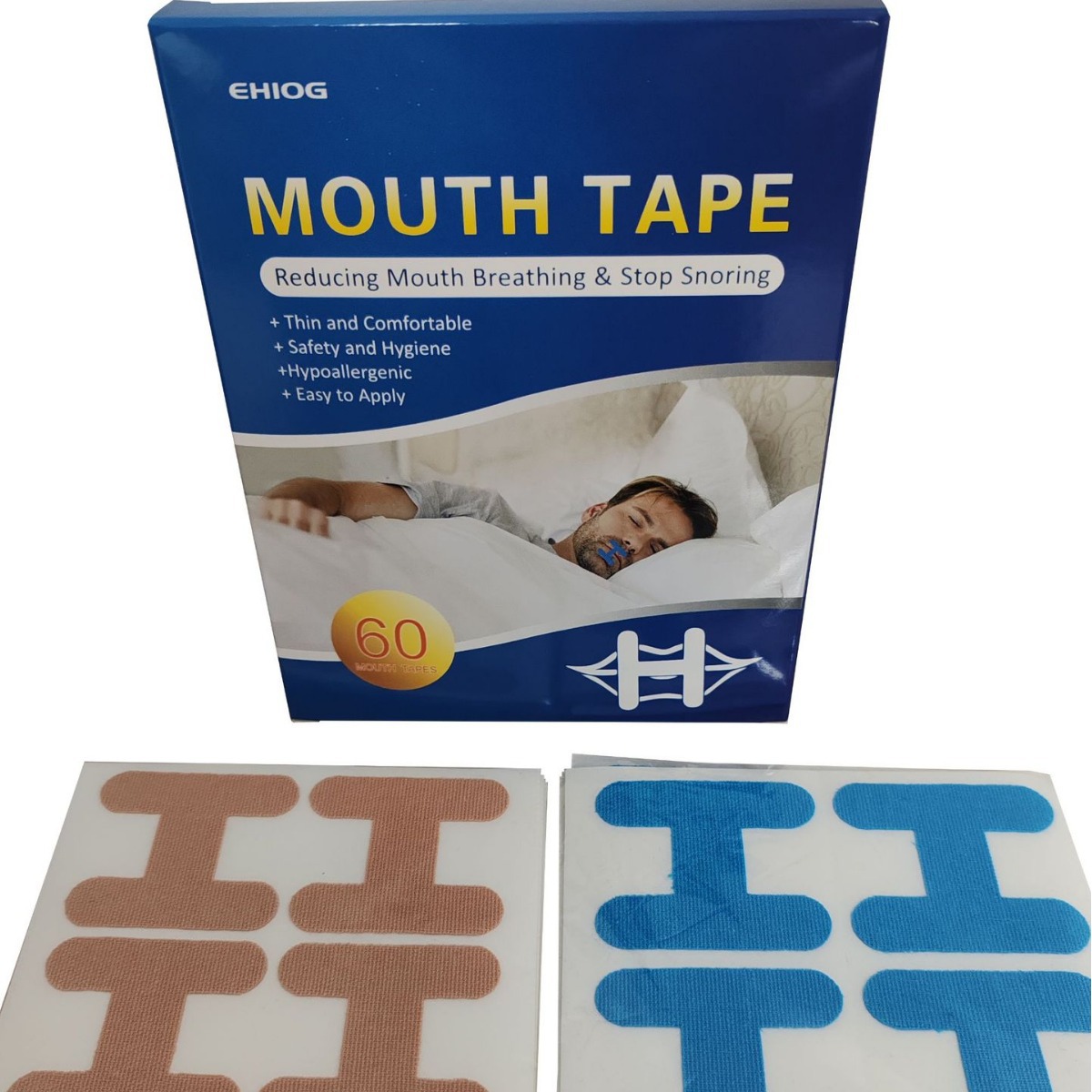 Cross-border H-shaped cotton closed mouth breathing tape MouthTape…