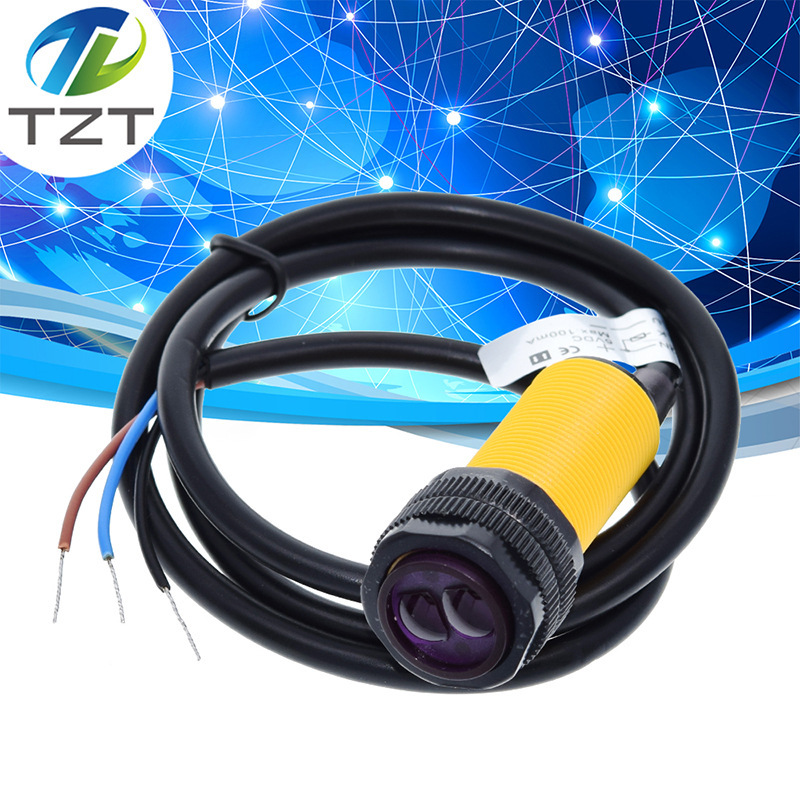 E18-D80Nk Photoelectric Sensor Diffuse Reflection Type Infrared Switch Obstacle Avoidance Module Industrial Automation