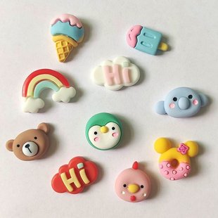 水杯立体水杯贴纸ins树脂配件可爱无痕diy小学生贴杯子3d贴纸
