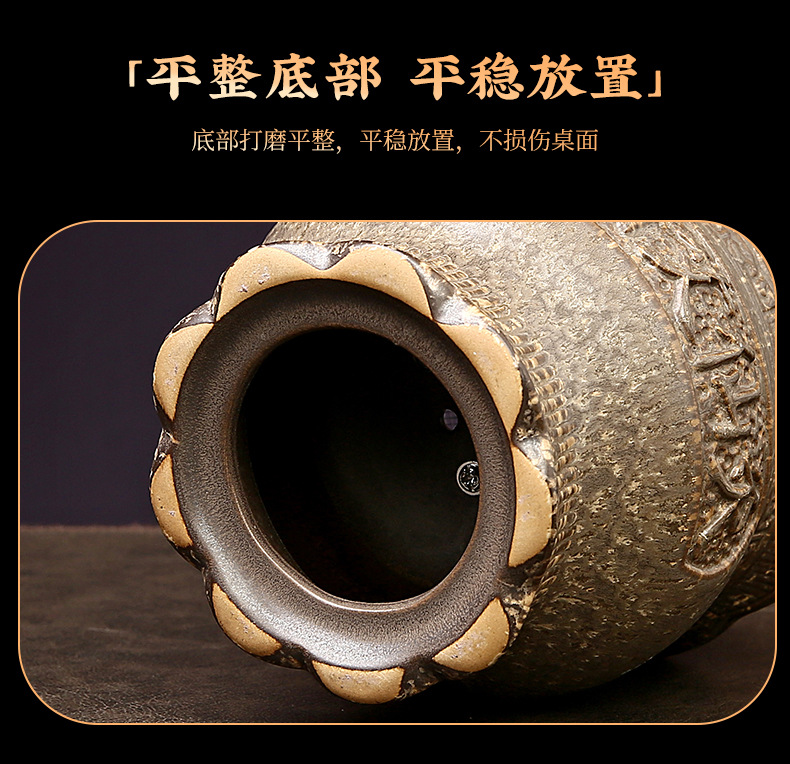 Ceramic Bian Stone Lotus Fire Dragon Cup Moxibustion Gua Sha Jar for Home Wellness 11cm 400g details