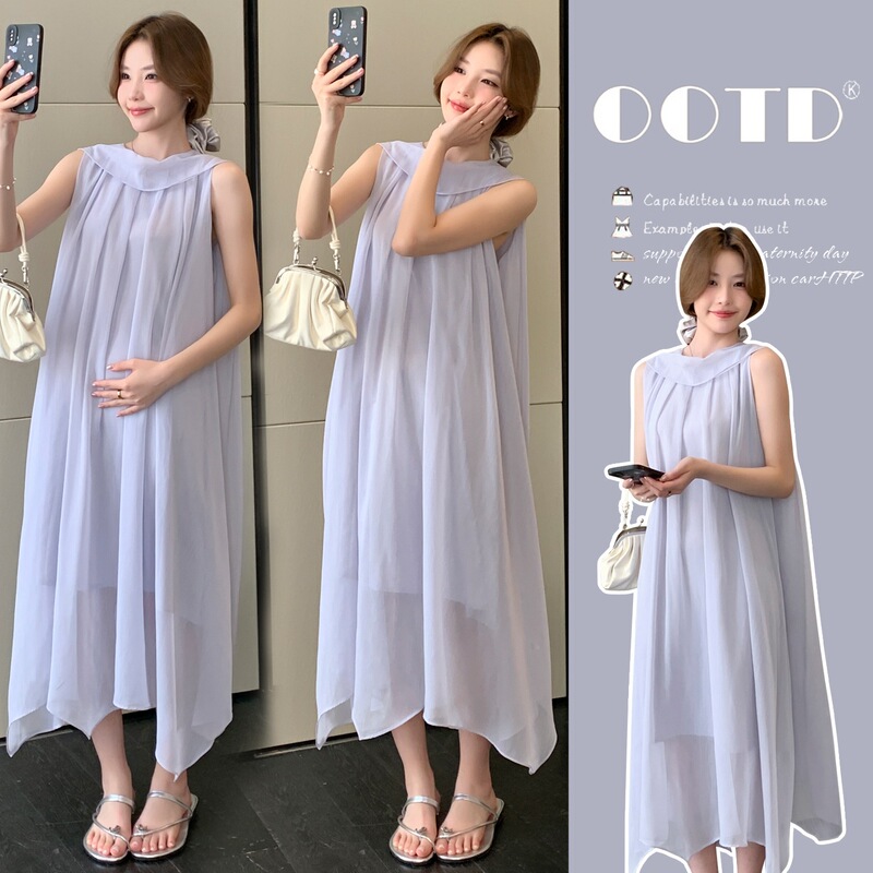 2026 Summer Sleeveless Maternity Dress New Style Maternity Wear Age-Reducing Loose Fit to Cover the Belly, Suitable for Pre and Postpartum Wear 2026 Summer Sleeveless Maternity Dress New Style Maternity Wear Age-Reducing Loose Fit to Cover the Belly, Suitable for Pre and Postpartum Wear