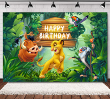 亚马逊新款狮子王森林丛林世界汪汪队主题儿童生日拍照摄影背景布