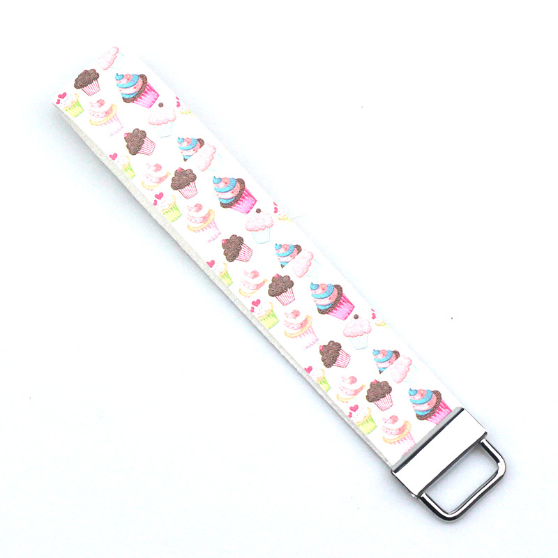 1 Piece Fashion Ice Cream Lips Butterfly Pu Leather Keychain