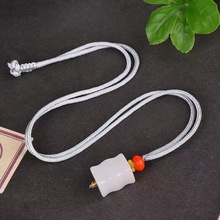 新疆金丝玉天山翠平安扣吊坠天然玉石竹节挂件项链毛衣链直播货源