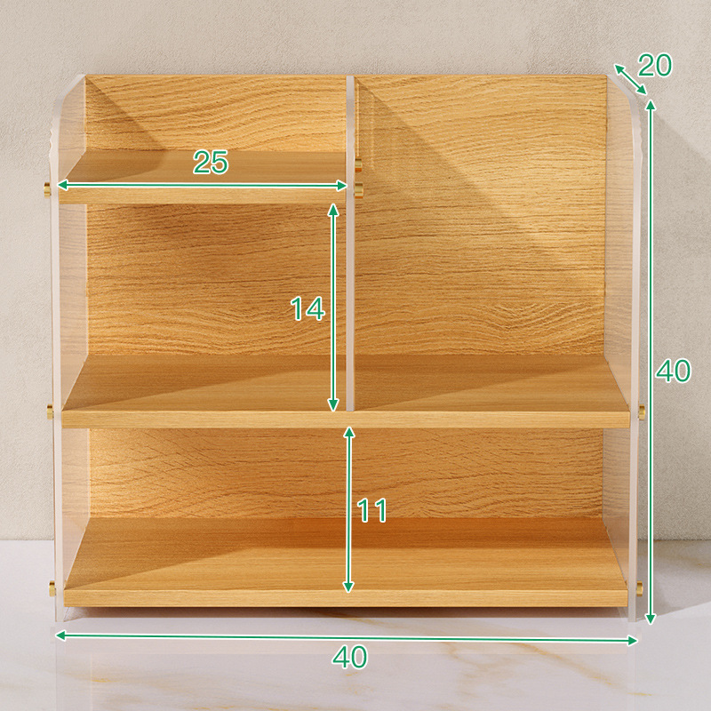 Estantes de escritorio acrílicos pequeños estantes de escritorio de oficina archivos de escritorio