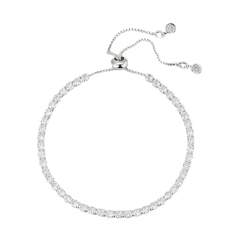 Luxurious Sparkling Zircon Bangle Row Bracelet For Women_voghion.com