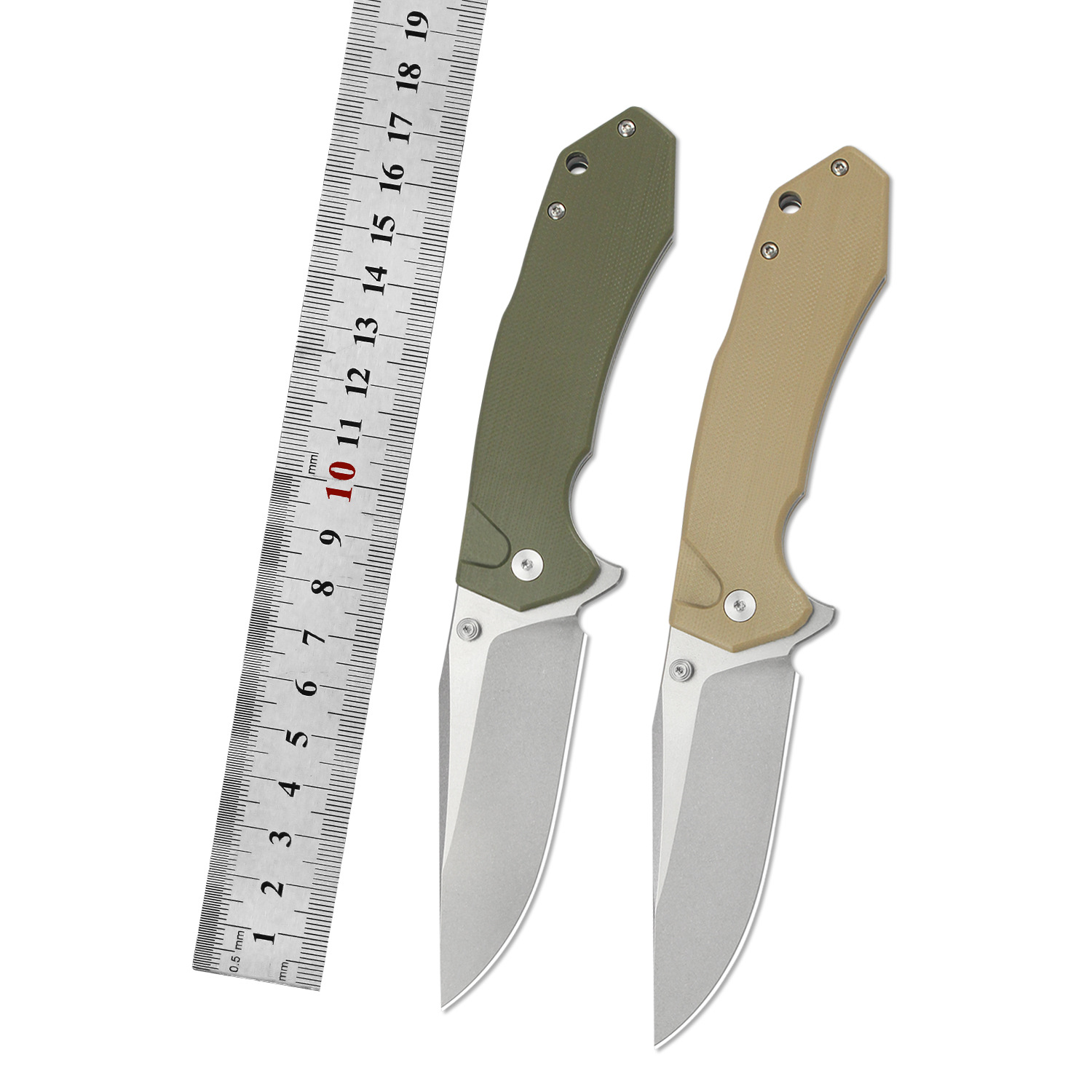 厂家批发T0034野外露营D2钢户外折叠刀跨境G10手柄折刀阳江跨境