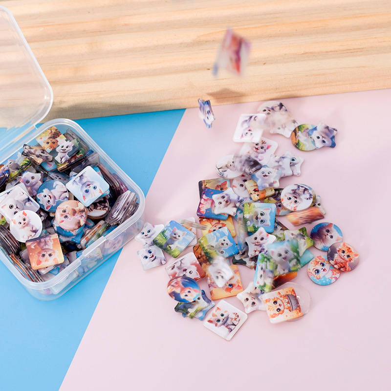 亚克力片片可定 制小饰品卡通粉色小熊手工DIY发夹贴片可爱装饰