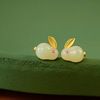 Rabbit, advanced necklace, pendant jade for St. Valentine's Day, high-quality style, Birthday gift