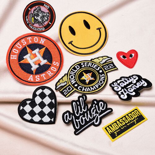 Junle embroidered badge clothing, glued edge badge cloth stickers, epaulettes, woven marks, chest badges, armbands, letter cloth stickers wholesale