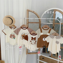 稚柚萌 瑁恩瑁爱 童泰夏季清新可爱连体三角爬 童装货源厂家直供