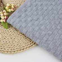 四方棋盘格夹层针织提花布 夹丝棉空气层 卫衣服装家纺鞋帽面料