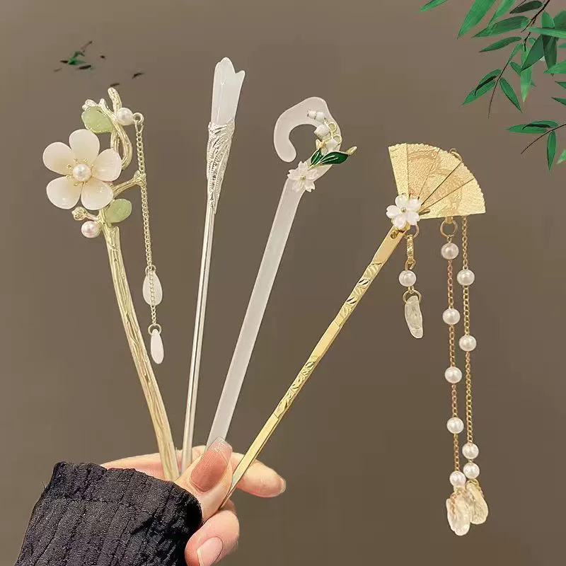 Летняя китайская шпилька, чёпсэм/цзипао, заколка для волос, аксессуар для волос, ханьфу, китайский стиль, простой и элегантный дизайн