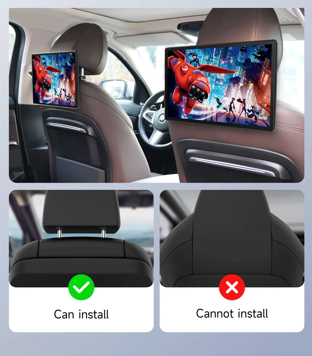 Cross-border bestseller 12.5inch HD external headrest monitor, multifunctional WiFi rear-seat entertainment screen