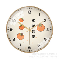 中国式掛け時計リビングルーム家庭用時計壁掛け壁にミュート寝室装飾時計ラウンドクリエイティブ無声石英時計