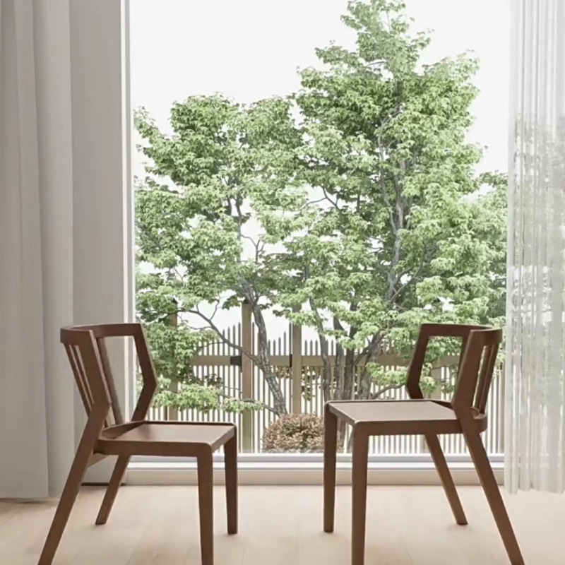 Salón de madera tronco balcón ocio mesas y sillas tres piezas conjunto pequeño conjunto de madera sólida mesa de té una mesa dos sillas mesa redonda combinación