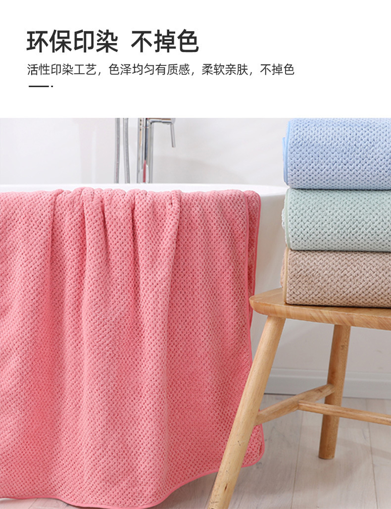 Coral Fleece Bath Towel 70x140cm Thick Absorbent Quick Dry Wrap Towel for Shower Beach and Home Use specifications