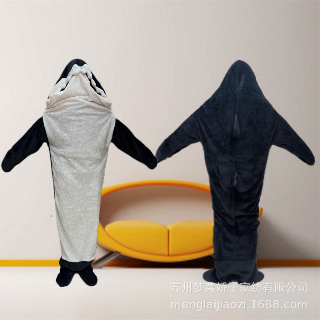 네이비 상어 슬리핑 백