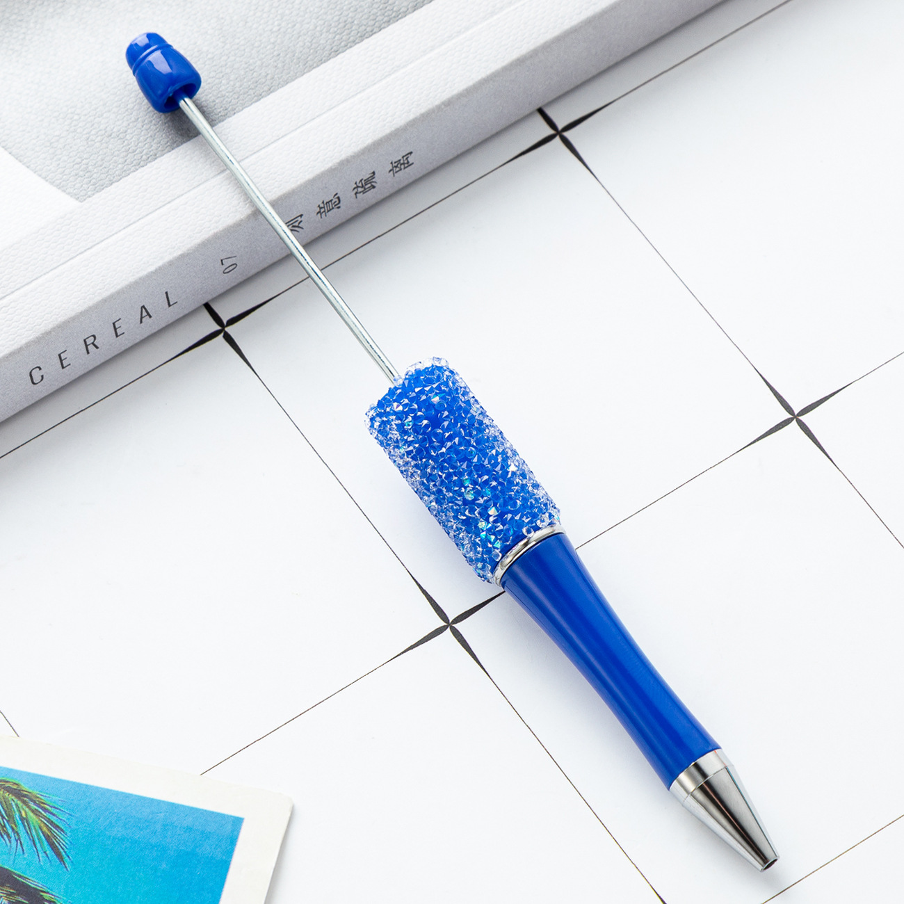 DIY bolígrafo de cuentas de azúcar creativo pegado a mano lleno de diamantes de plástico bolígrafo de regalo al por mayor