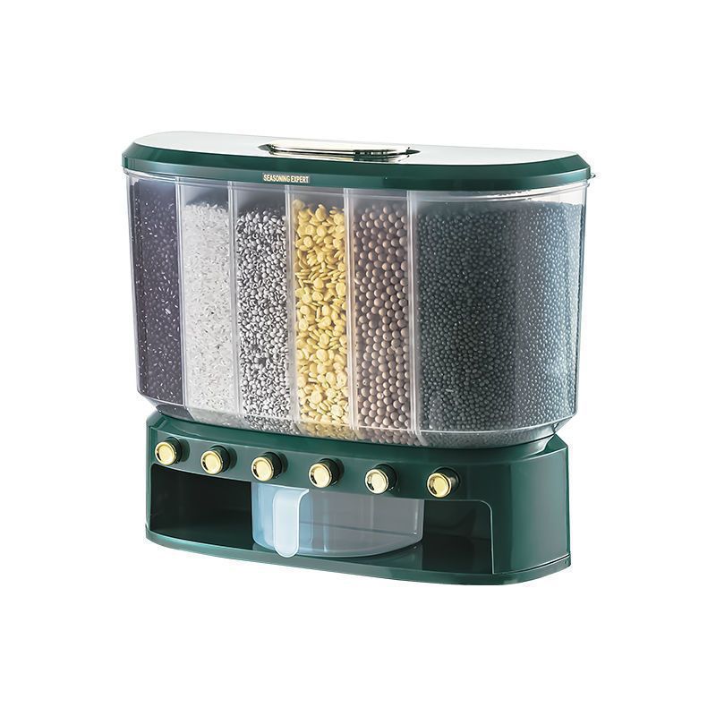 Cubo de arroz dividido, kg domésticos, sellado de capacidad, a prueba de insectos y humedad, caja de almacenamiento de arroz de cocina, clasificación de granos integrales, Weidong