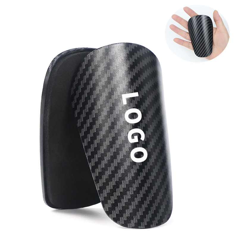 Temu European and American In-Stock Ultra-Light Carbon Fiber Imitation Mini Shin Guards Professional Player Version Adult and Children's Soccer Inserts