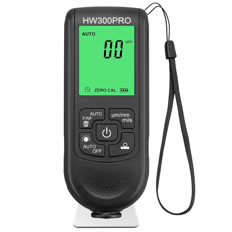Высокоточный измеритель толщины покрытия противоскользящая пленка краски слой порошка толщиномера сухой пленки HW-300PRO