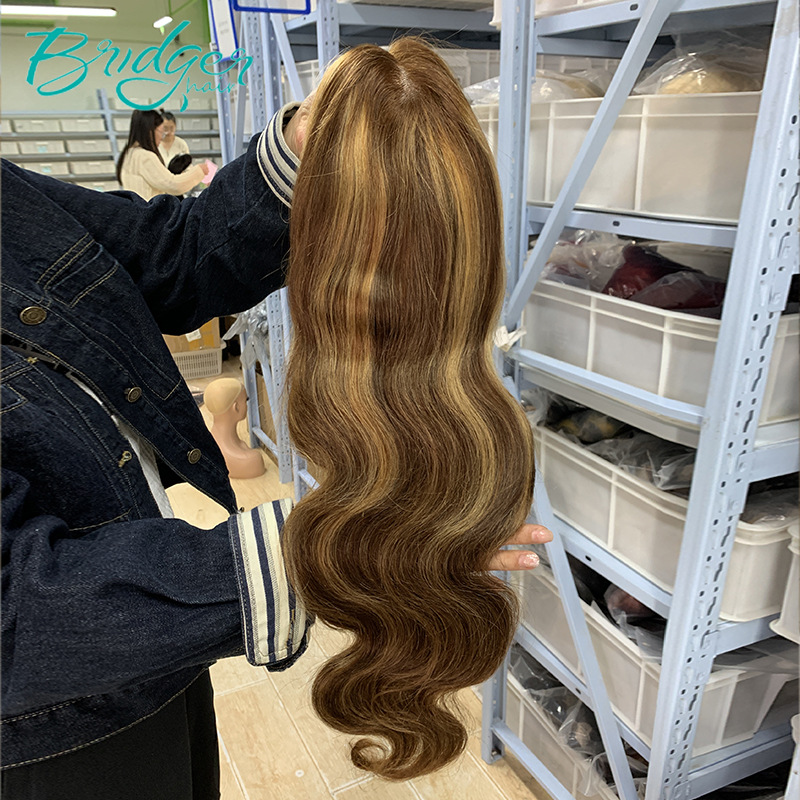13*4 Copricapo in pizzo Colore dei capelli umani P4/27 Parrucche frontali in pizzo per capelli umani_voghion.com