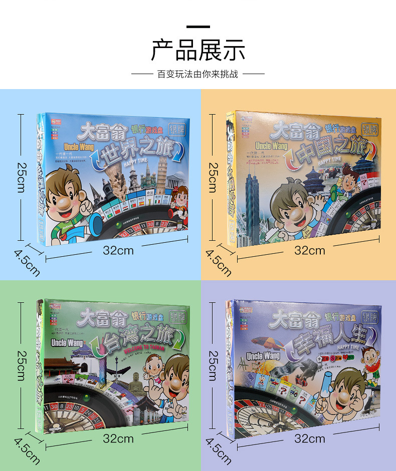 Authentisches Monopoly-Spiel Schachspiel S-Version Bronzemedaille Silbermedaille Welt-China-Tour Kinder-Monopoly-Brettspiel Spielzeug