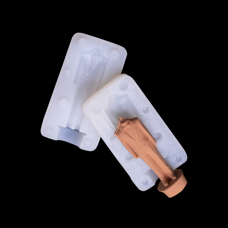 3D traje de silicona molde aromaterapia yeso vela fabricación de jabón molde de silicona hecho a mano DIY decoración que hace el molde