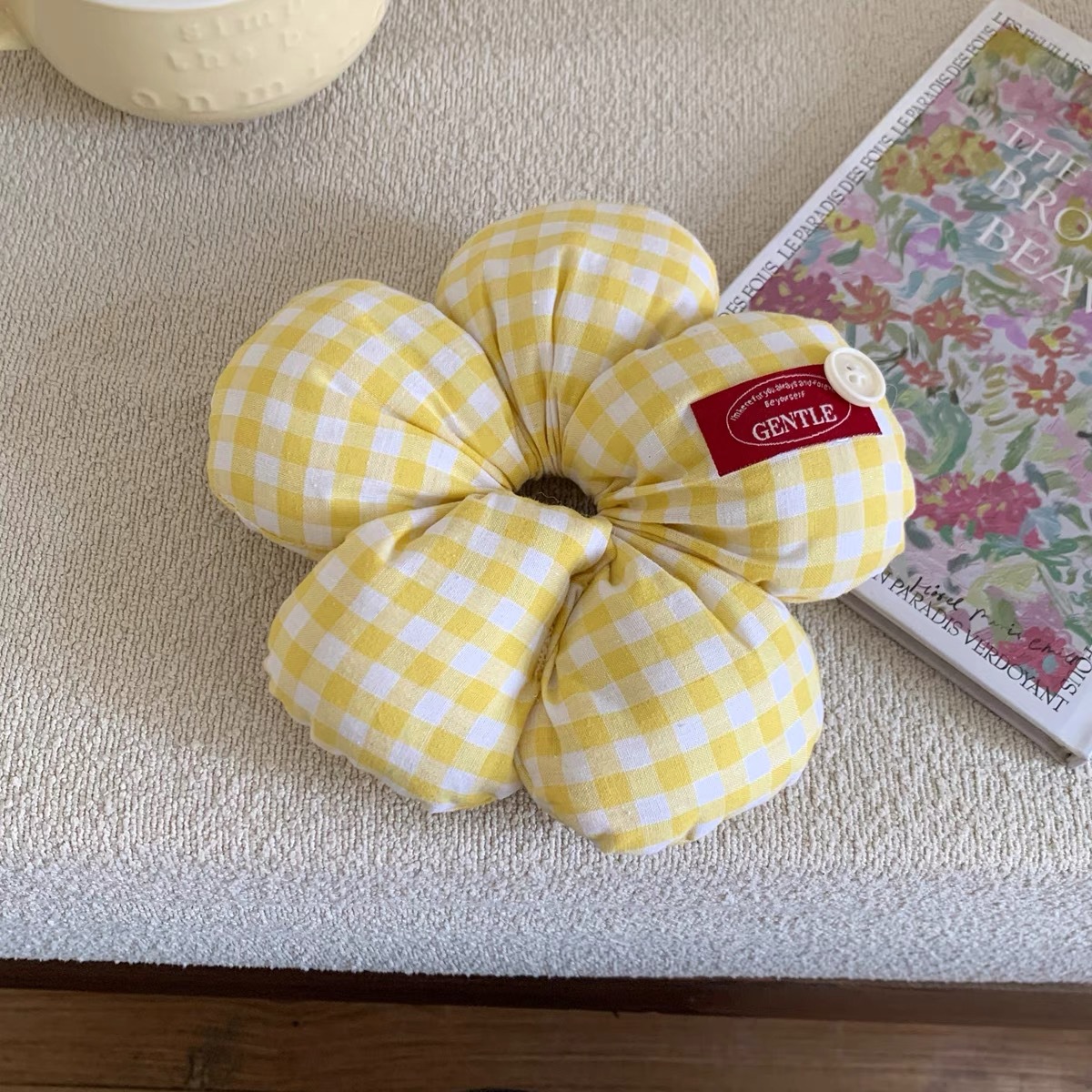 Corrugado de dopamina, lazo para el cabello del intestino grueso, sentido avanzado, flor, cuerda para el cabello, lazo para el cabello, nuevo tocado para niñas y niños