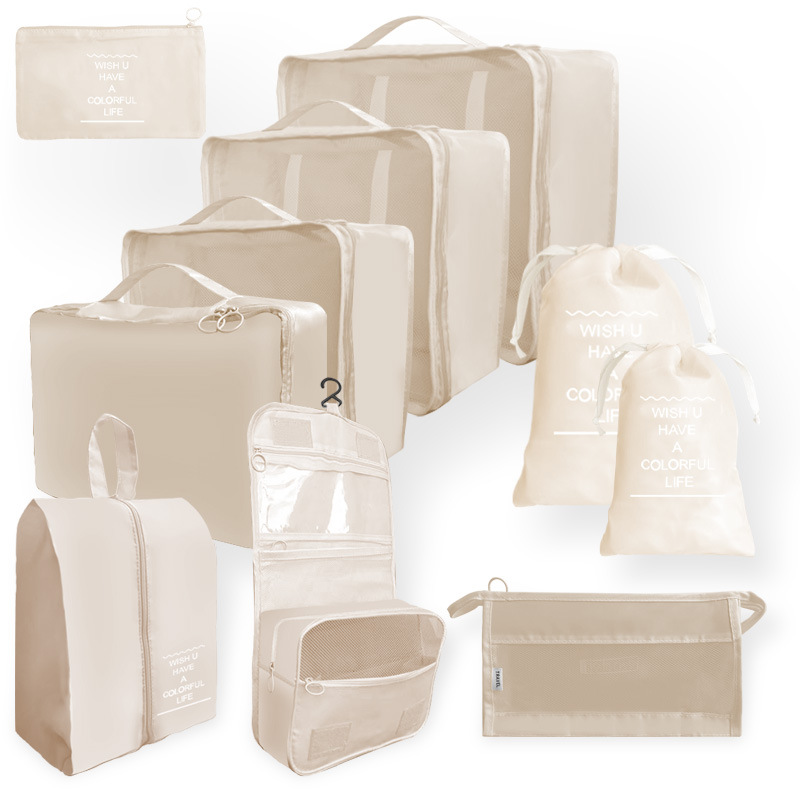 Bolsa de almacenamiento de viaje traje de seis piezas de siete piezas de ocho piezas plegable bolsa de lavado bolsa de almacenamiento de ropa bolsa de viaje con cordón