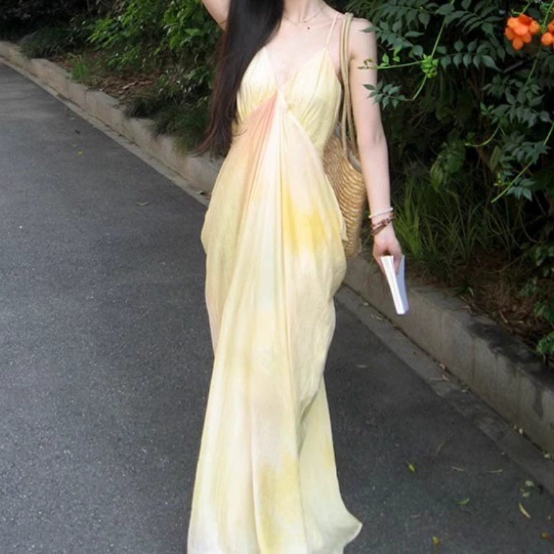 Новое французское летнее платье для женщин, летнее элитное, элегантное, повседневное, с утягивающей талией, платье в праздничном стиле.