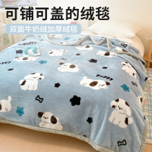 A类加厚拉舍尔毛毯冬季盖毯办公室午睡沙发毯子珊瑚加绒牛奶绒家