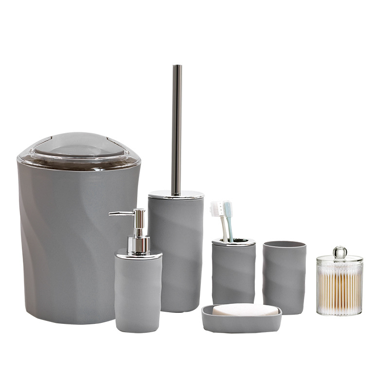 Productos de baño transfronterizos, set de siete piezas, set de baño europeo, set de enjuague bucal, set de taza de cepillo de dientes
