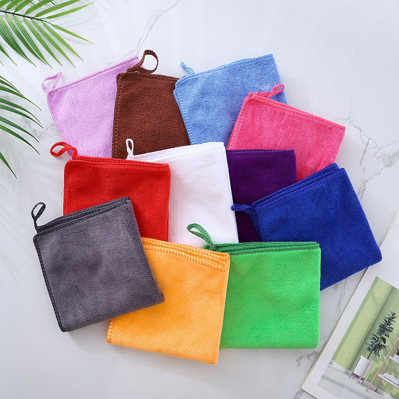 Specialized Cleaning Towels for Housekeeping, Thickened 30*30, Suitable for Hotels, Factories, Kitchens, and Advertising Purposes, with Engraved Images