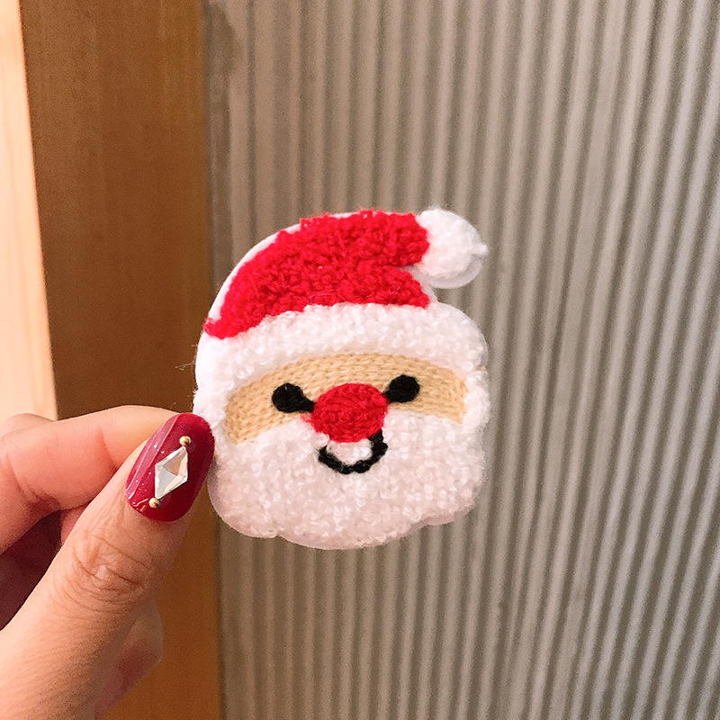 Christmas Hairpin Cute Cartoon Wool Bb Clip Christmas Hairpin display picture 9