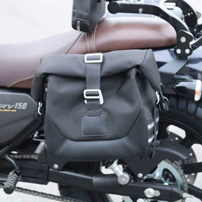 Motorcycle bumper – Suitable for Qianjiang flash 250 front - black-new-canvas-side-bag-mounting-bracket-1-pair
