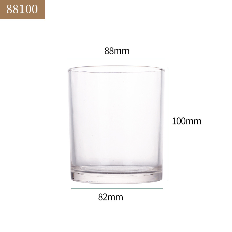 DIY tazas de vidrio perfumadas claras y simples vela casera vela casera vela recipiente de vidrio vacío taza