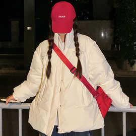 棉服女冬季韩系穿搭新款2023袖子可拆卸今年流行冬装棉衣外套