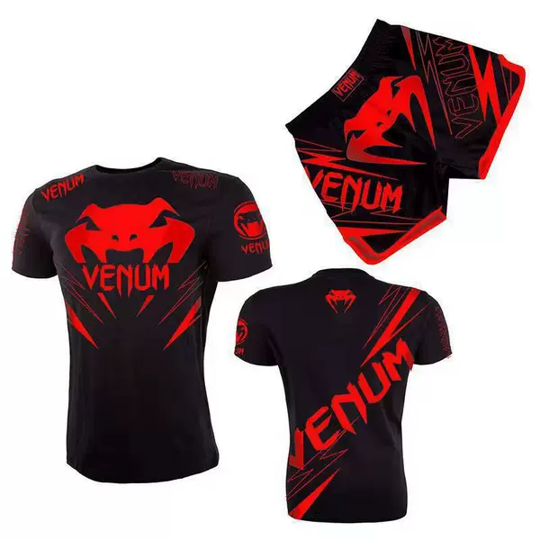 Sanda Training Clothing Ufc Suit Men's Boxing Tight-Fitting Quick-Drying Clothing Muay Thai Fighting Short-Sleeved Shorts Gym Fighting
